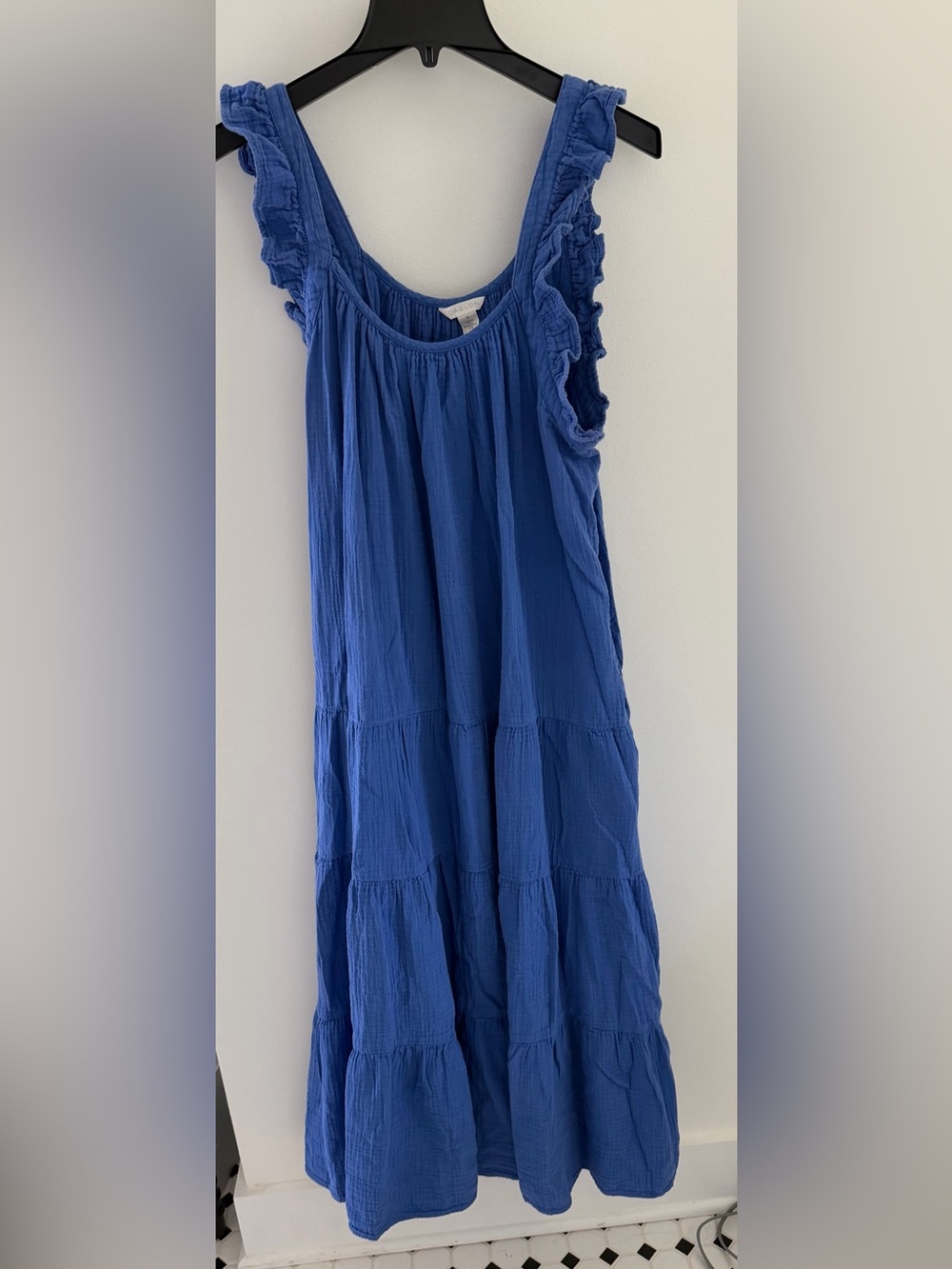 Caslon Cobalt Tiered Maxi Dress 100% Cotton